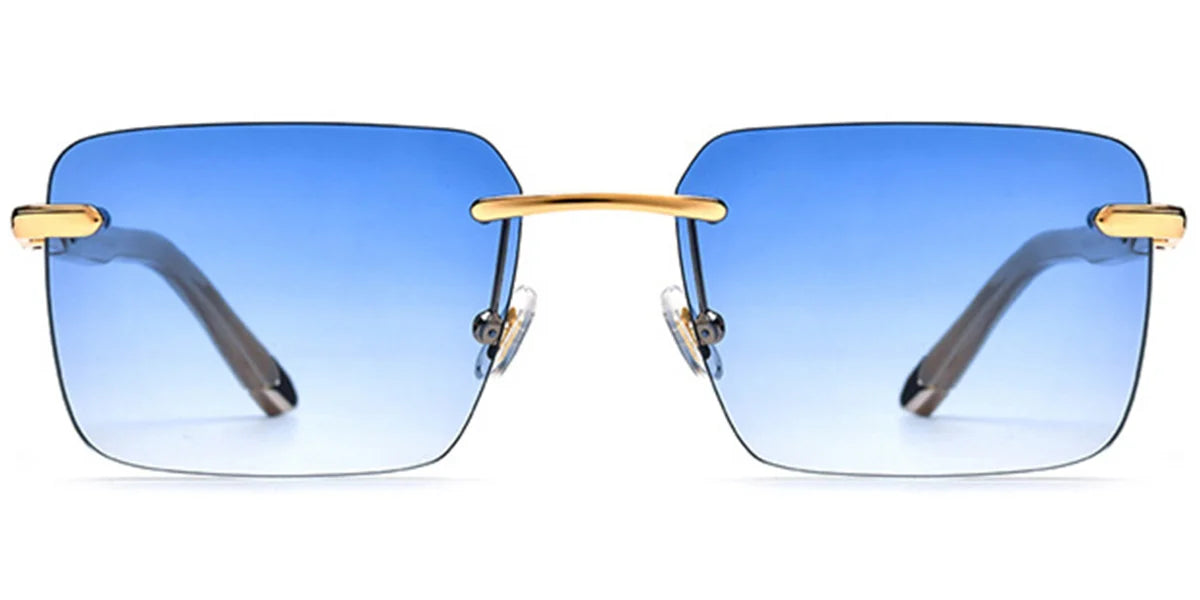 Sfumato  – Rimless Luxe Shades with a Bold Blue Aura