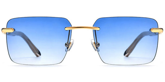 Sfumato  – Rimless Luxe Shades with a Bold Blue Aura