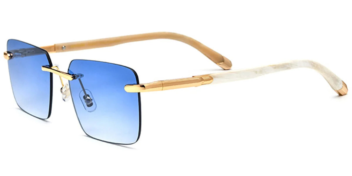 Sfumato  – Rimless Luxe Shades with a Bold Blue Aura