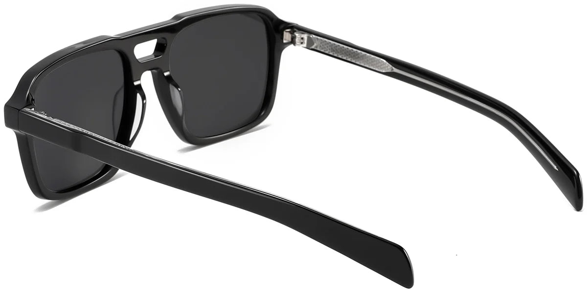 Sfumato Acetate Aviator Sunglasses Black