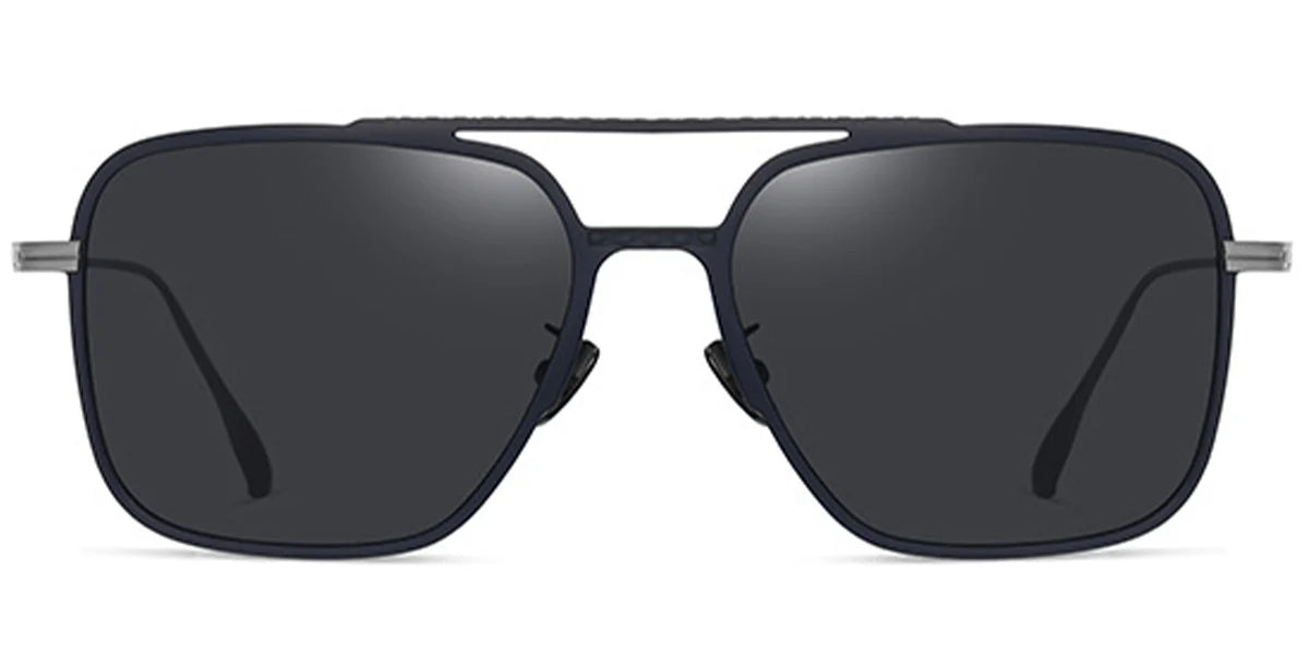 Sfumato Titanium Aviator Sunglasses Dark Blue