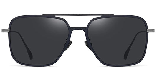 Sfumato Titanium Aviator Sunglasses Dark Blue