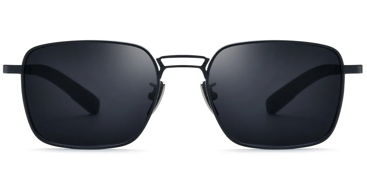 Sfumato Titanium Square Sunglasses Black