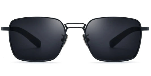 Sfumato Titanium Square Sunglasses Black