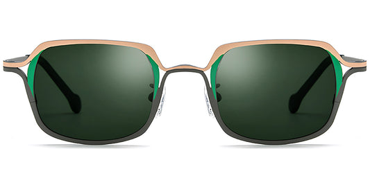 Sfumato – Titanium Rectangle Sunglasses Grey