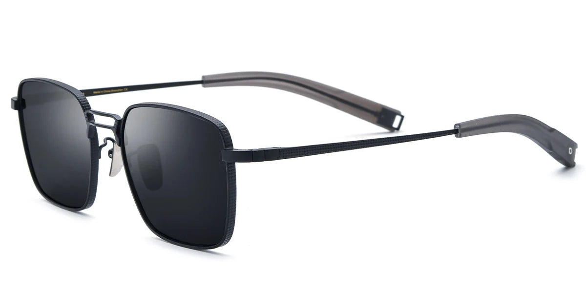 Sfumato Titanium Square Sunglasses Black