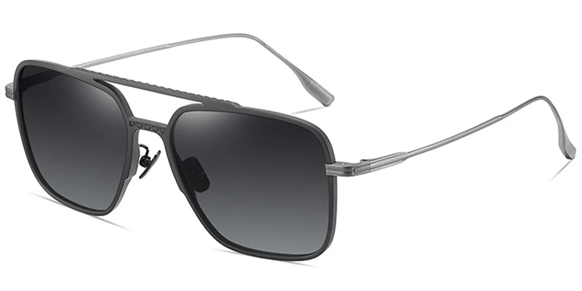Sfumato Titanium Aviator Sunglasses Light Grey ♂
