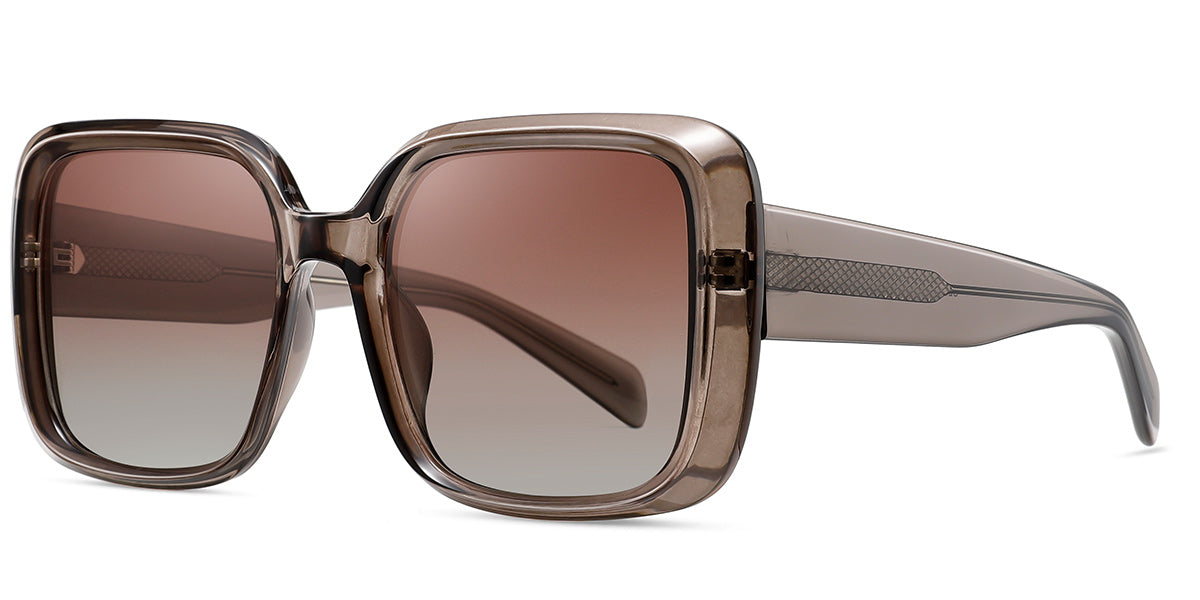 Sfumato Luxe Acetate Square Translucent Brown