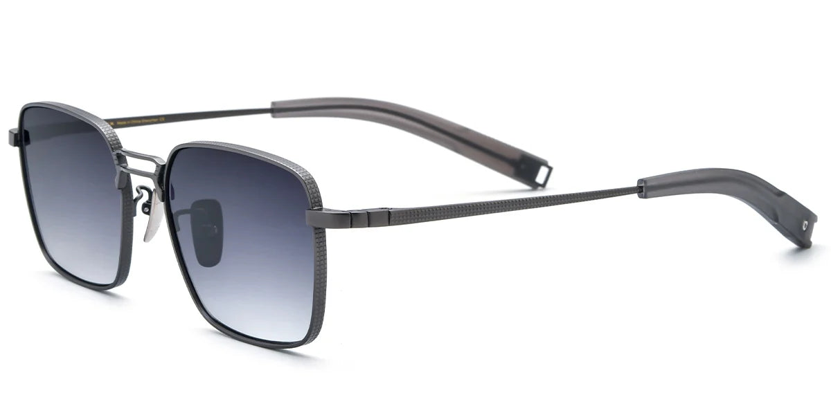 Sfumato Titanium Square Sunglasses Gray